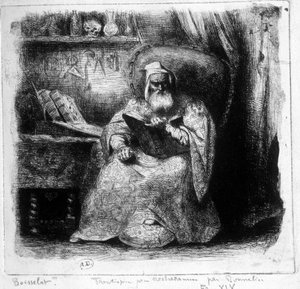 Retrato de Nostradamus por Bonnelier de French School