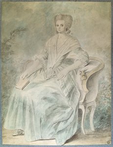 Retrato de Olympe de Gouges (viuda Aubry también conocida como Marie Gouze) (Madame Aubry) (1748-1793) feminista, política y mujer de letras de French School