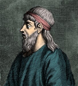Retrato de Parménides de Elea (fl. s. V a.C.), filósofo griego de French School