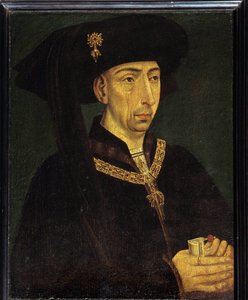 Retrato de Felipe III de Borgoña llamado Felipe el Bueno (1396-1467) Duque de Borgoña, fundador del Toisón de Oro