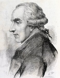 Retrato de Pierre Simon de Laplace (1747 - 1827), astrónomo, matemático y físico francés - en "Álbum de la Ciencia; científicos ilustres; Grandes descubrimientos" 1896 de French School