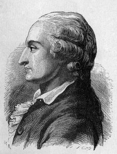Retrato de Pilâtre de Rozier (1756 - 1785), físico y aeronauta francés (primer viaje en globo aerostático) - en “Album de la Ciencia; científicos ilustres; Grandes descubrimientos” 1896. de French School