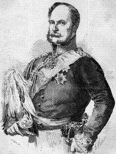 Retrato del Príncipe Federico Guillermo Luis (1797-1888), futuro Guillermo I, Rey de Prusia y Emperador de Alemania. Grabado en 