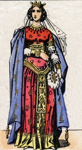 Retrato de la Reina Nantilde (ca. 610-642). de French School