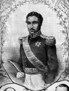 Retrato de Radama II (1829-1863), Rey de Madagascar. Grabado en “Le Monde Illustré” n°268 de 31 de mayo de 1862