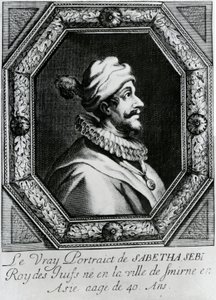 Retrato de Sabbatai Zevi [1626 – 1676], c.1666 de French School