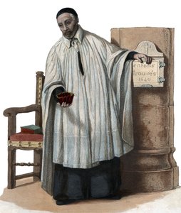 Retrato de San Vicente de Paúl (1581-1660), sacerdote de la Iglesia Católica de French School