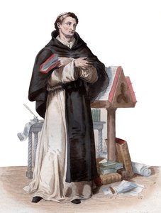 Retrato de San Bernardo de Claraval (1090-1153), abad francés y constructor de la orden reformadora cisterciense de French School