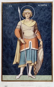 Retrato de San Leonce según Mosaico Griego siglo XI de French School