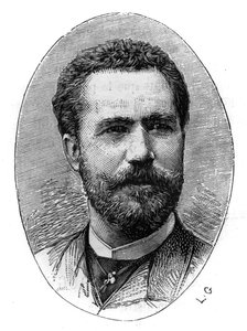 Retrato de Sebastián Julián Gayarre Garjón (1844-1890), tenor español. Grabado en “Le Monde Illustré”, 20 de marzo