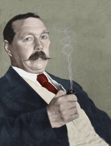 Retrato de Sir Arthur Conan Doyle (1859-1930), escritor inglés, creador del personaje de "Sherlock Holmes". 1919.