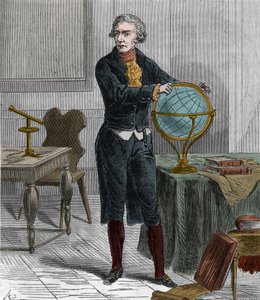 Retrato de Sir Friedrich Wilhelm Herschel (1738-1822), astrónomo y físico británico-alemán - Retrato de William Herschel astrónomo británico de origen alemán - Grabado en “Sciences at the reach of all - popular physics and chemistry” por Alexis Clerc