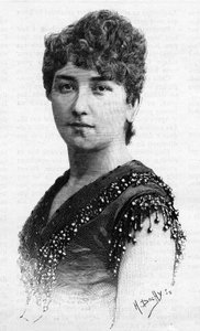 Retrato de la cantante sueca Sigrid Arnoldson (1861-1943) en 1887. de French School