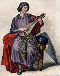 Retrato de Teobaldo I (1201-1253), Conde de Champaña (como Teobaldo IV) desde su nacimiento y Rey de Navarra desde 1234.