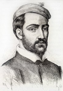 Retrato de Théodore Géricault, pintor francés (1791 - 1824) - en “La Historia de Francia” de Henri Martin de French School