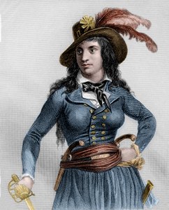 Retrato de Theroigne de Mericourt (1762-1817), revolucionaria francesa