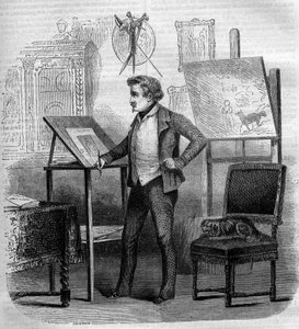 Retrato de Tony Johannot (Antoine Johannot conocido como) de French School