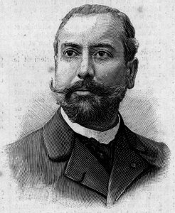 Retrato de Victor Théophile Liotard (1858-1916), farmacéutico y explorador colonial francés. Grabado en Journal des Voyages del 29 de enero