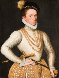 Retrato de un Noble Francés Desconocido, 1560-9 de French School
