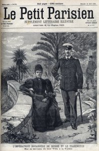 Retrato de la Emperatriz Viuda de Rusia María Fedorovna (nacida Dagmar de Dinamarca). de French School