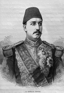 Retrato del Jedive Tawfig (1819-92), de LEgypte de Georg Moritz Ebers (1837-98), 1881