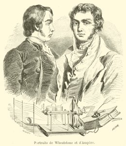 Retratos de Wheatstone y Ampere
