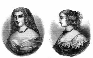 Retratos de “Mademoiselle de la Fayette (Louise de La Fayette 1618-1665) y Mademoiselle de Hautefort (Marie de Hautefort)