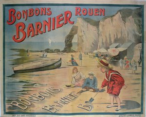 Póster publicitario de dulces Barnier