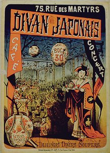 Póster publicitario para Divan Japonais, París