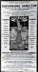 Póster publicitario de Excursiones Hamilton, c.1890 de French School