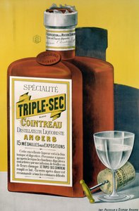 Cartel publicitario de Triple Sec Cointreau hecho en Angers