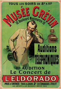 Póster publicitario de un concierto en el Museo Grevin en París