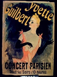 Póster para el concierto parisino de Yvette Guilbert