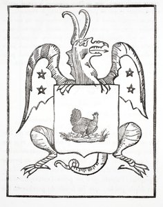 Poule Noire, frontispicio, El Dragón Rojo de French School