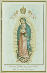 Estampa de oración que representa a Nuestra Señora de Guadalupe, c.1900