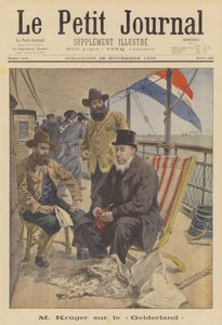 El presidente Kruger de Transvaal navegando al exilio a bordo del barco holandés Gelderland de French School