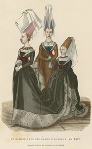Princesa con sus damas de honor, 1470 de French School