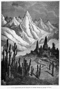 Proyección imaginaria de un paisaje de Venus - en 