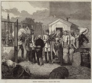 Requisiciones prusianas en un pueblo cerca de París de French School