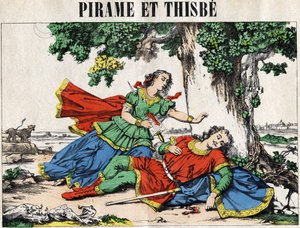 Píramo y Tisbe, cuento de Ovidio en “Las metamorfosis”. de French School