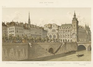Quai aux Fleurs, 1855 de French School
