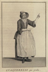 Mujer cuáquera predicando de French School