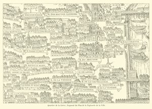 Barrio de la Greve, fragmento del Plan de la Tapicería de la Ciudad de French School