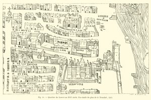Barrio del Louvre en el siglo XVI de French School