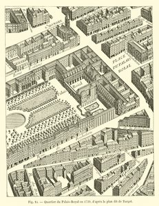 Barrio del Palais-Royal en 1739 de French School