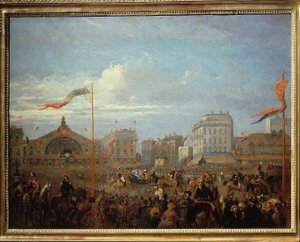 La Reina Victoria (1819-1901) llegando a la Gare de l