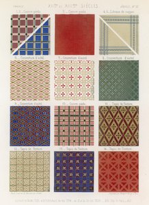 Colchas y tapices de los siglos XII y XIII de French School