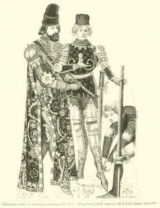 Siglo XV, Príncipe, gran escudero y criado de French School