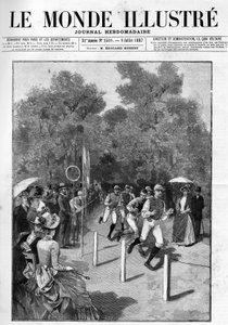Carrera del Racing Club en el Bois de Boulogne en 1887. de French School