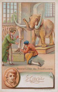 Reconstrucción del período antediluviano por Georges Cuvier, naturalista y zoólogo francés (1769-1832)